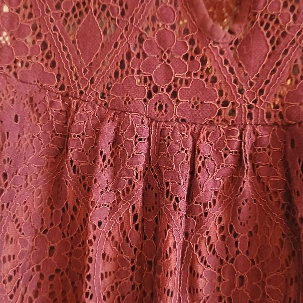 Altar'd State Medium Lace Sleeveless Blouse Top Lined Boho Fairy Whimsigoth - Picture 10 of 14